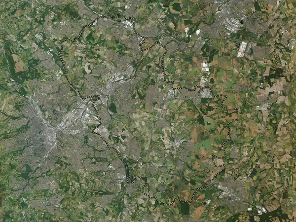 Rotherham Englands Administrativa Län Storbritannien Högupplöst Satellitkarta — Stockfoto