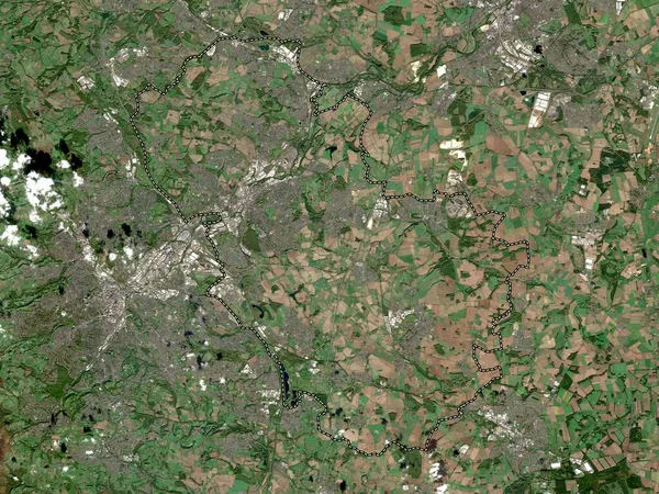 Rotherham Condado Administrativo Inglaterra Gran Bretaña Mapa Satelital Baja Resolución —  Fotos de Stock