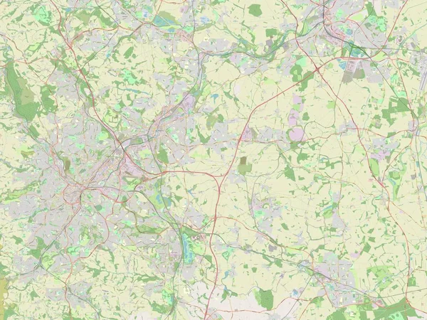 Rotherham Condado Administrativo Inglaterra Gran Bretaña Mapa Calle Abierto —  Fotos de Stock