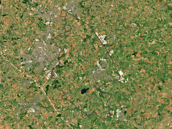 Rugby Distrito Metropolitano Inglaterra Gran Bretaña Mapa Satelital Baja Resolución —  Fotos de Stock