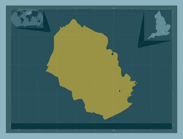 Runnymede Μητροπολιτική Περιφέρεια Αγγλίας Μεγάλης Βρετανίας Ατόφιο Χρώμα Γωνιακοί Χάρτες — Φωτογραφία Αρχείου