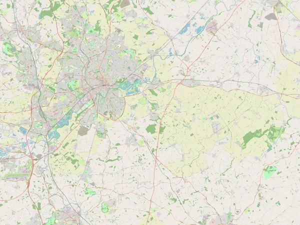 Rushcliffe Distretto Non Metropolitano Dell Inghilterra Gran Bretagna Mappa Stradale — Foto Stock