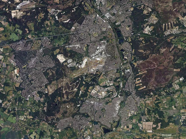 Rushmoor Non Metropolitan District England Great Britain High Resolution Satellite — Stock Photo, Image