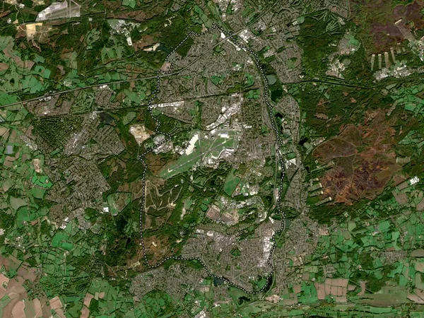 拉什莫尔 英格兰非大都市地区 大不列颠 低分辨率卫星地图 — 图库照片