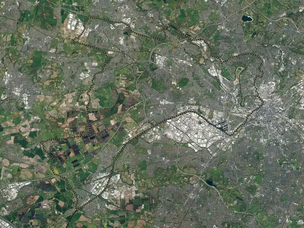 索尔福德 英格兰的行政区划 大不列颠 高分辨率卫星地图 — 图库照片