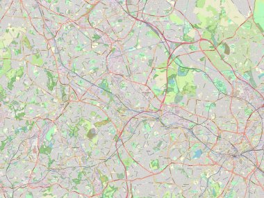 Sandwell, İngiltere 'nin idari ilçesi, Büyük Britanya. Açık Sokak Haritası