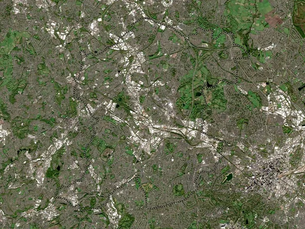 Sandwell Condado Administrativo Inglaterra Gran Bretaña Mapa Satelital Baja Resolución —  Fotos de Stock