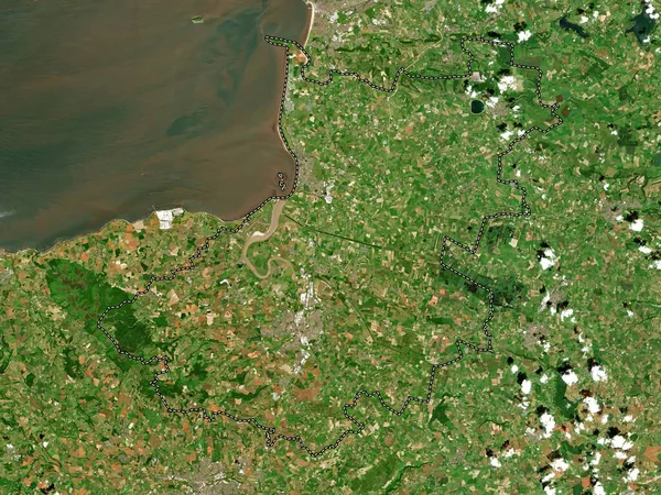Sedgemoor Englands Icke Storstadsdistrikt Storbritannien Lågupplöst Satellitkarta — Stockfoto