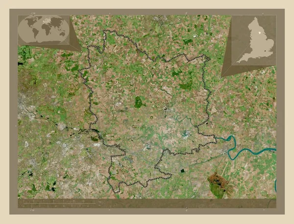 Selby Niet Grootstedelijk District Van Engeland Groot Brittannië Satellietkaart Met — Stockfoto