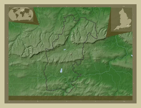 Севенуакс Нестоличний Район Англії Велика Британія Висота Карти Забарвлена Вікі — стокове фото