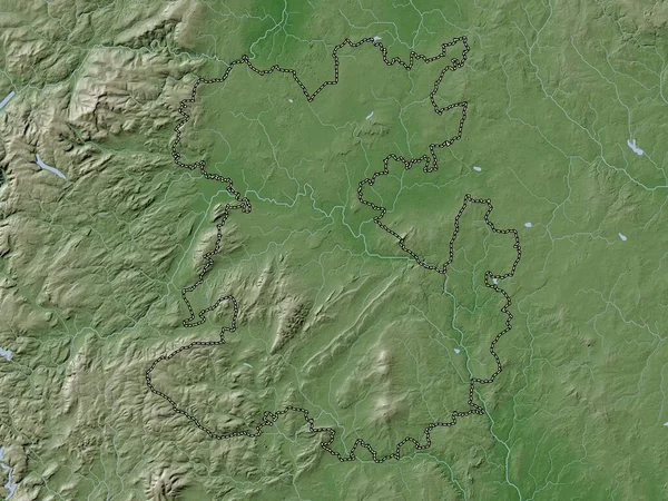 Shropshire Comté Administratif Angleterre Grande Bretagne Carte Altitude Colorée Dans — Photo