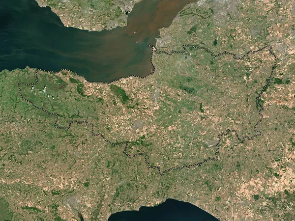 Somerset Englands Administrativa Län Storbritannien Lågupplöst Satellitkarta — Stockfoto