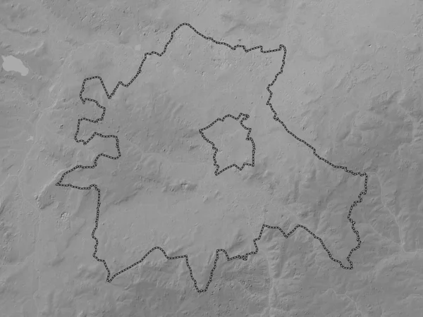 South Cambridgeshire Englands Icke Storstadsdistrikt Storbritannien Grayscale Höjdkarta Med Sjöar — Stockfoto