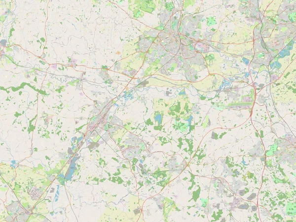 South Derbyshire Distrito Metropolitano Inglaterra Gran Bretaña Mapa Calle Abierto —  Fotos de Stock