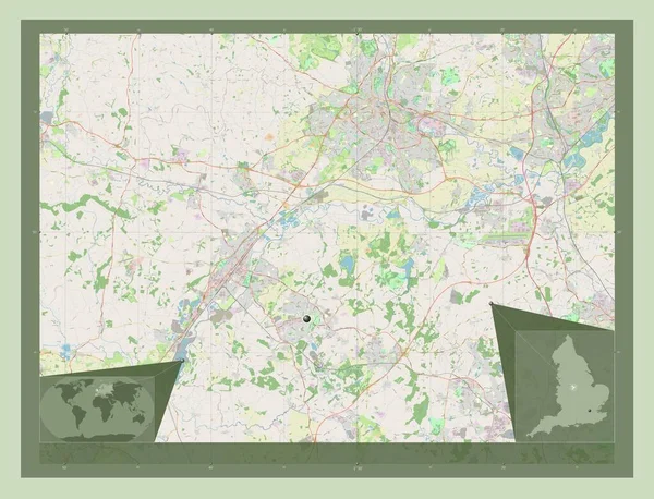 South Derbyshire Distrito Metropolitano Inglaterra Gran Bretaña Open Street Map —  Fotos de Stock