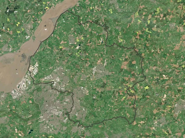南格洛斯特郡 英格兰的单一政权 大不列颠 低分辨率卫星地图 — 图库照片