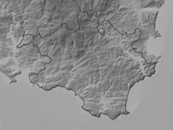 South Hams Non Metropolitan District England Great Britain Grayscale Elevation — Stock Photo, Image