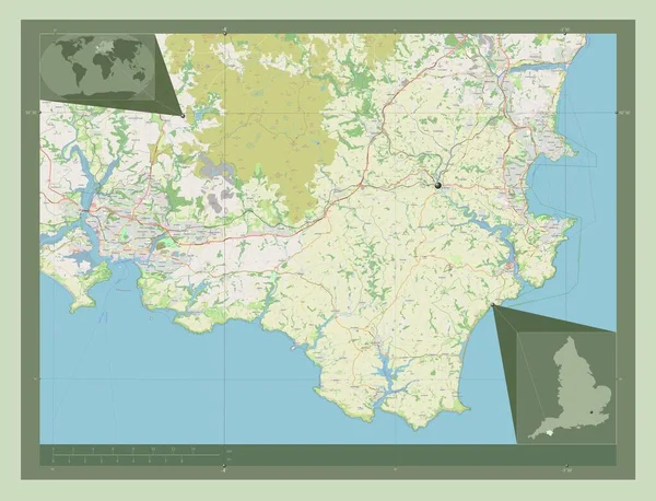 South Hams Distrito Não Metropolitano Inglaterra Grã Bretanha Abrir Mapa — Fotografia de Stock