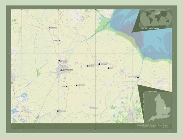 Holanda Meridional Distrito Metropolitano Inglaterra Gran Bretaña Open Street Map — Foto de Stock