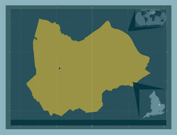 Södra Holland Englands Icke Storstadsdistrikt Storbritannien Fast Färgform Hjälpkartor För — Stockfoto