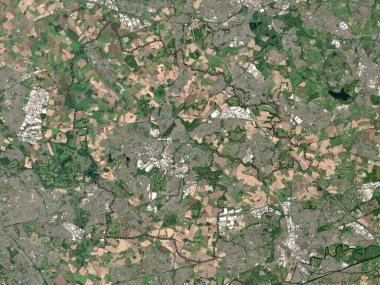 St Helens, İngiltere 'nin üniter otoritesi - Büyük Britanya. Düşük çözünürlüklü uydu haritası