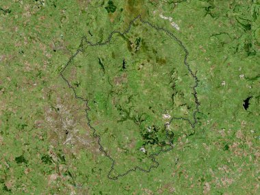 Staffordshire Moorlands, İngiltere 'nin metropolitan olmayan bölgesi - Büyük Britanya. Yüksek çözünürlüklü uydu haritası