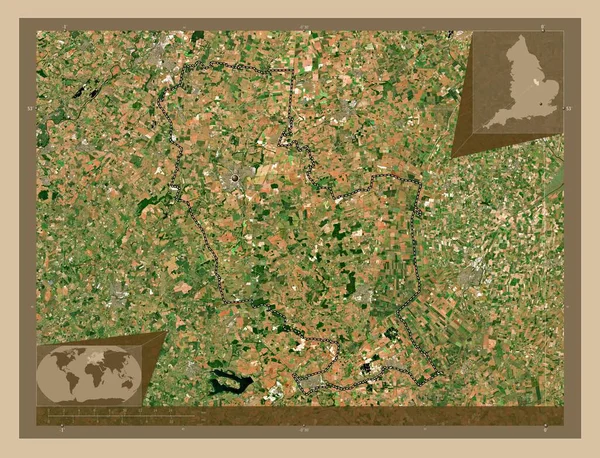 Южный Кестевен Необитаемый Район Англии Великобритания Карта Спутника Низкого Разрешения — стоковое фото