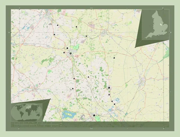 South Kesteven Distrito Metropolitano Inglaterra Gran Bretaña Open Street Map —  Fotos de Stock