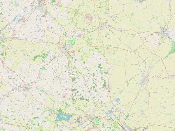 South Kesteven Distrito Metropolitano Inglaterra Gran Bretaña Mapa Calle Abierto —  Fotos de Stock