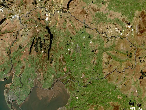 Stock image South Lakeland, non metropolitan district of England - Great Britain. Low resolution satellite map