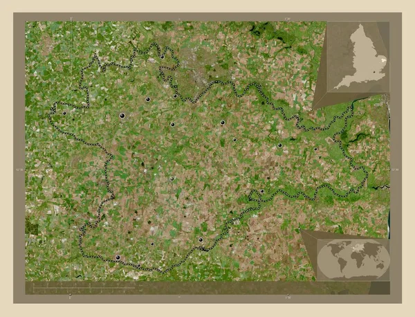 Południowy Norfolk Niemetropolitalny Dystrykt Anglii Wielka Brytania Mapa Satelity Wysokiej — Zdjęcie stockowe