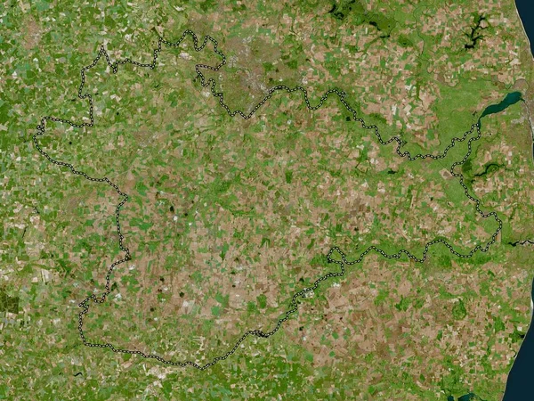 Södra Norfolk Englands Icke Storstadsdistrikt Storbritannien Högupplöst Satellitkarta — Stockfoto