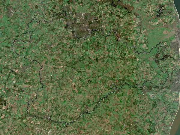 South Norfolk Distrito Não Metropolitano Inglaterra Grã Bretanha Mapa Satélite — Fotografia de Stock