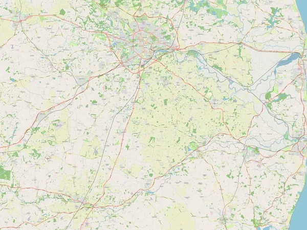 South Norfolk Distretto Non Metropolitano Dell Inghilterra Gran Bretagna Mappa — Foto Stock