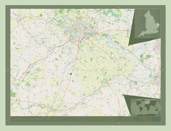 Południowy Norfolk Niemetropolitalny Dystrykt Anglii Wielka Brytania Otwórz Mapę Ulic — Zdjęcie stockowe