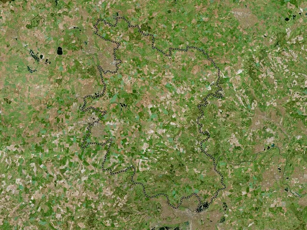 イギリスの非大都市圏であるサウスオックスフォードシャー州 イギリス 高解像度衛星地図 — ストック写真