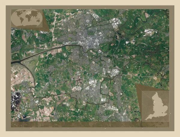 South Ribble Distrito Metropolitano Inglaterra Gran Bretaña Mapa Satelital Alta —  Fotos de Stock