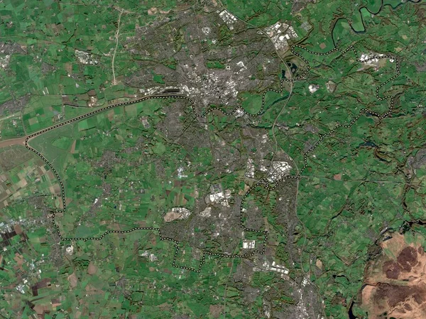 South Ribble Distrito Metropolitano Inglaterra Gran Bretaña Mapa Satelital Baja —  Fotos de Stock
