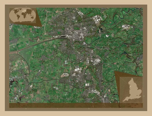 South Ribble Nemetropolitní Okres Anglie Velká Británie Satelitní Mapa Nízkým — Stock fotografie