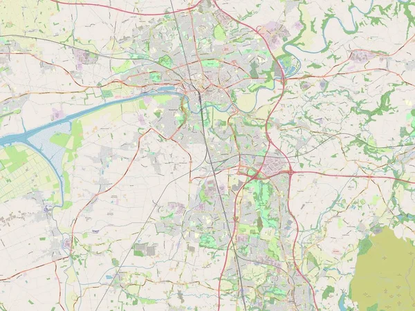 South Ribble Distretto Non Metropolitano Dell Inghilterra Gran Bretagna Mappa — Foto Stock