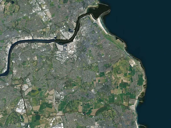South Tyneside, county of England - Great Britain. High resolution satellite map