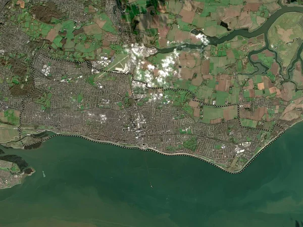 Southend Sea Autorité Unitaire Angleterre Grande Bretagne Carte Satellite Basse — Photo