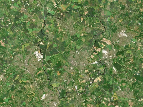 Albans Distrito Metropolitano Inglaterra Gran Bretaña Mapa Satelital Baja Resolución —  Fotos de Stock