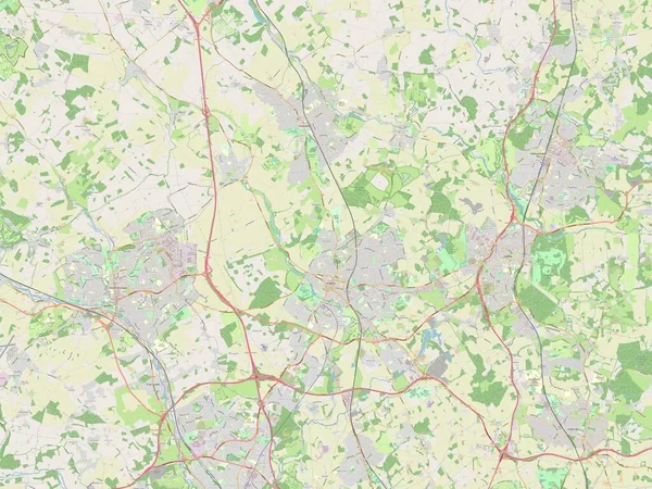 Albans Distrito Metropolitano Inglaterra Gran Bretaña Mapa Calle Abierto —  Fotos de Stock