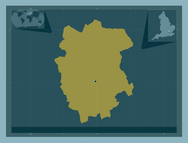 Albans Μητροπολιτική Περιφέρεια Αγγλίας Μεγάλης Βρετανίας Ατόφιο Χρώμα Γωνιακοί Χάρτες — Φωτογραφία Αρχείου
