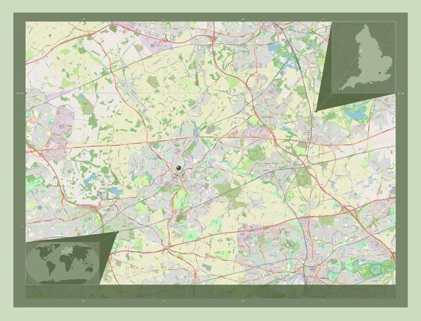 Helens Jednolity Autorytet Anglii Wielka Brytania Otwórz Mapę Ulic Pomocnicze — Zdjęcie stockowe