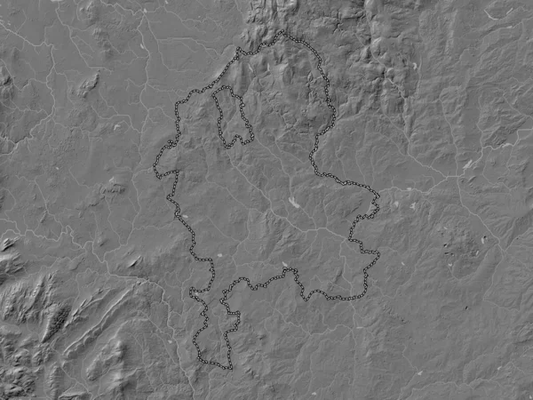 Стаффордшир Административное Графство Англия Великобритания Карта Высот Билевеля Озерами Реками — стоковое фото