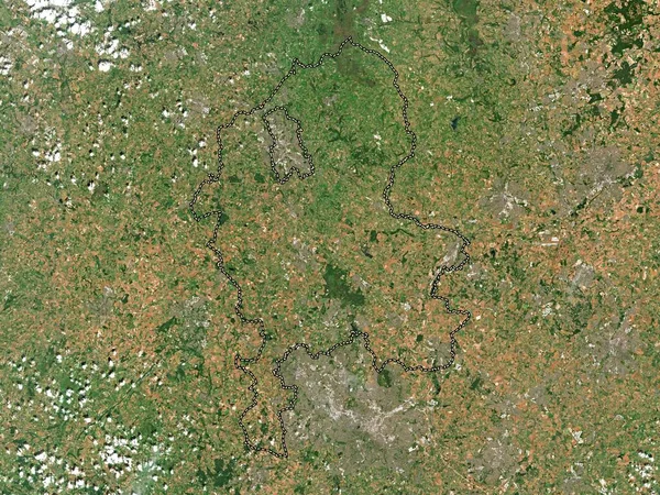 Staffordshire Administrative County England Great Britain Low Resolution Satellite Map — Stock Photo, Image