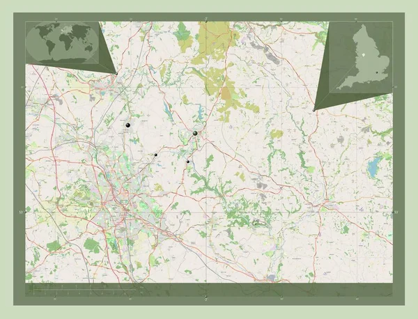 Staffordshire Moorlands Нестоличний Район Англії Велика Британія Відкрита Карта Вулиць — стокове фото