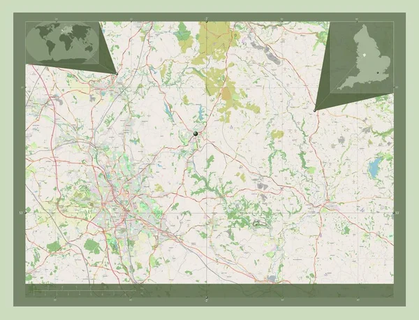 Staffordshire Moorlands Distrito Não Metropolitano Inglaterra Grã Bretanha Abrir Mapa — Fotografia de Stock